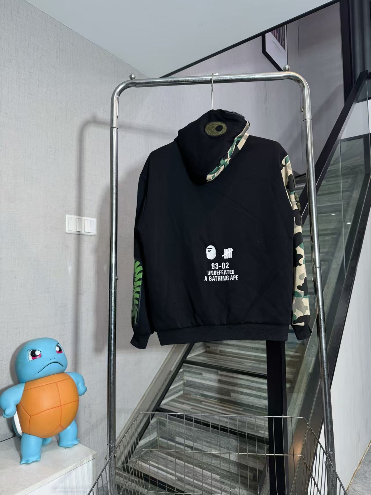 Smiling hooded zipper jacket