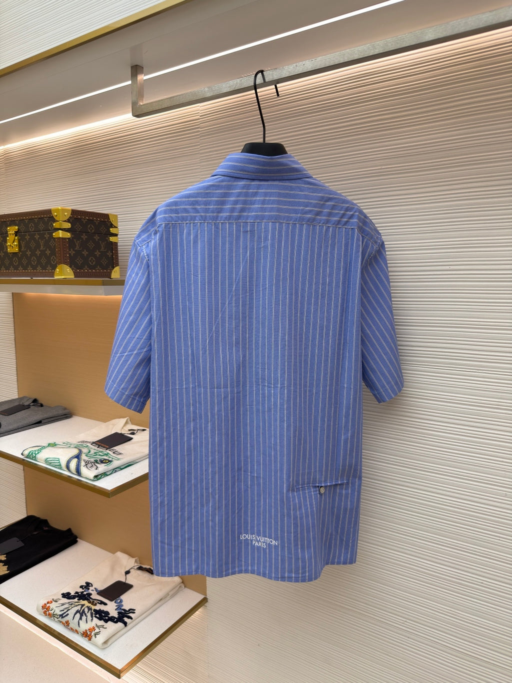 Striped jacquard printed short sleeved T-shirt