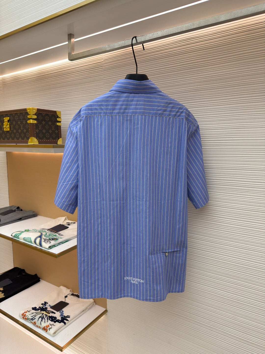 Striped jacquard printed short sleeved T-shirt