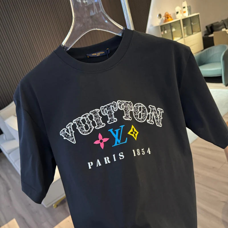 2026 New Embroidered Letter T-Shirt