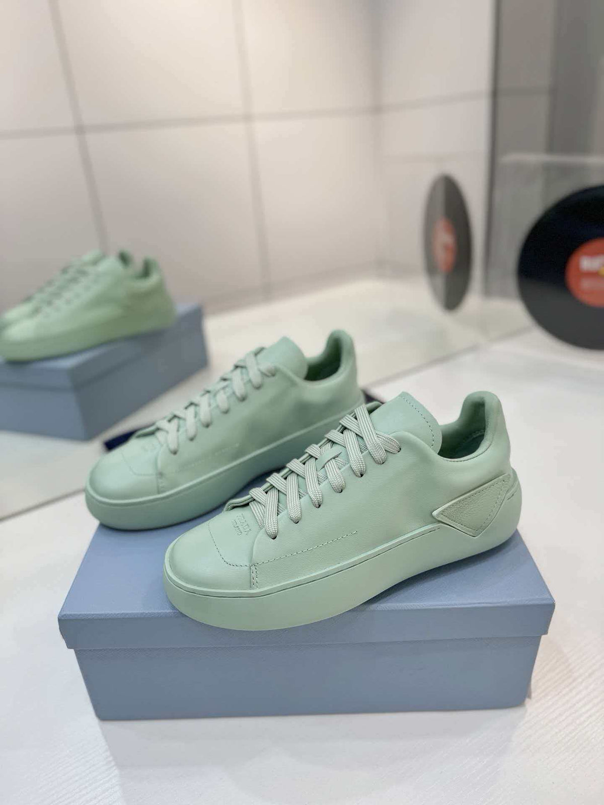 Court series coral colored sports shoes