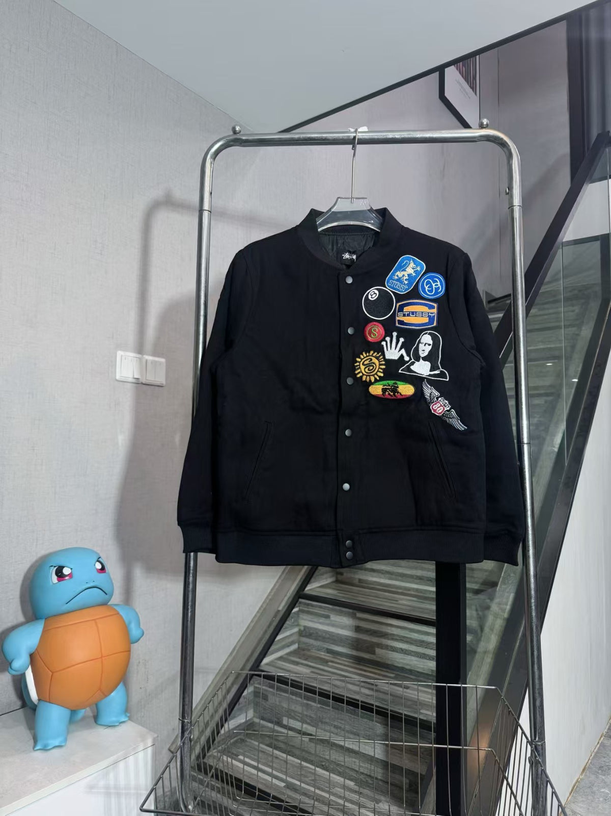 Embroidered baseball cotton jacket