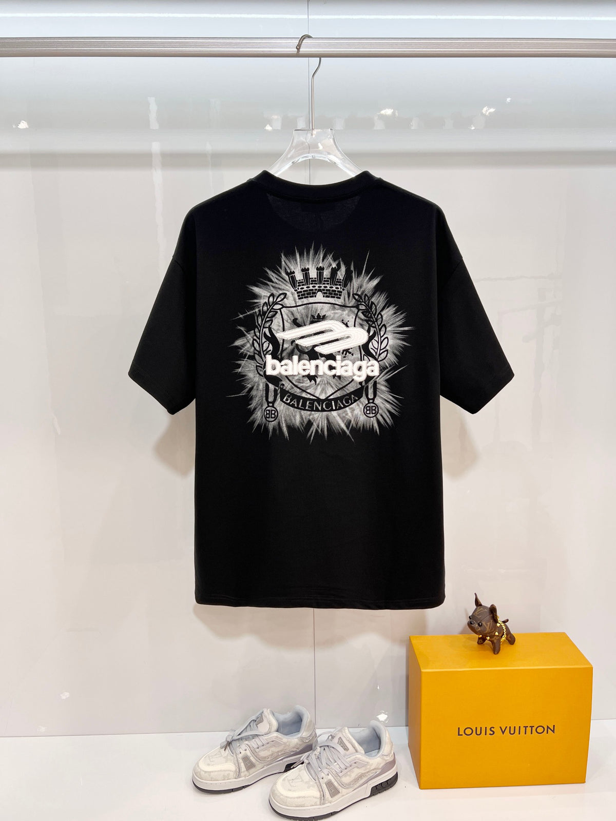 Wheat ear embroidered letter logo t-shirt