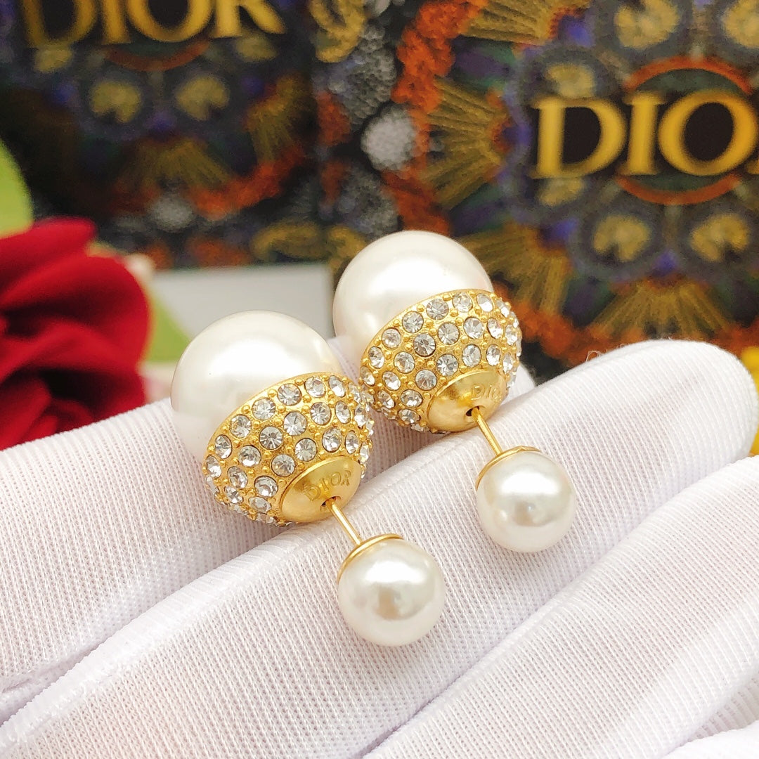 Pearl fruit earrings
