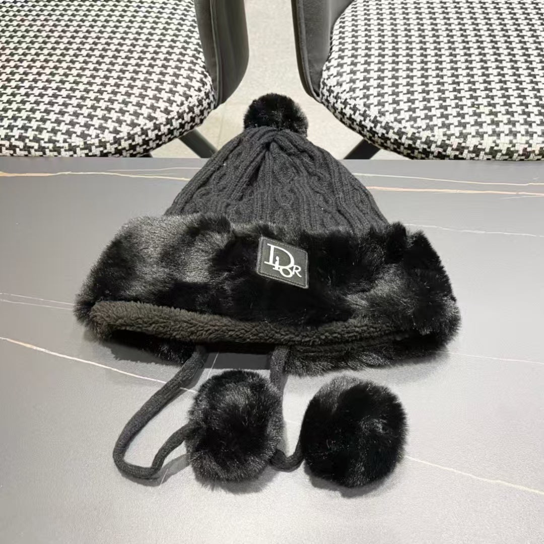 Ear protection knitted hat