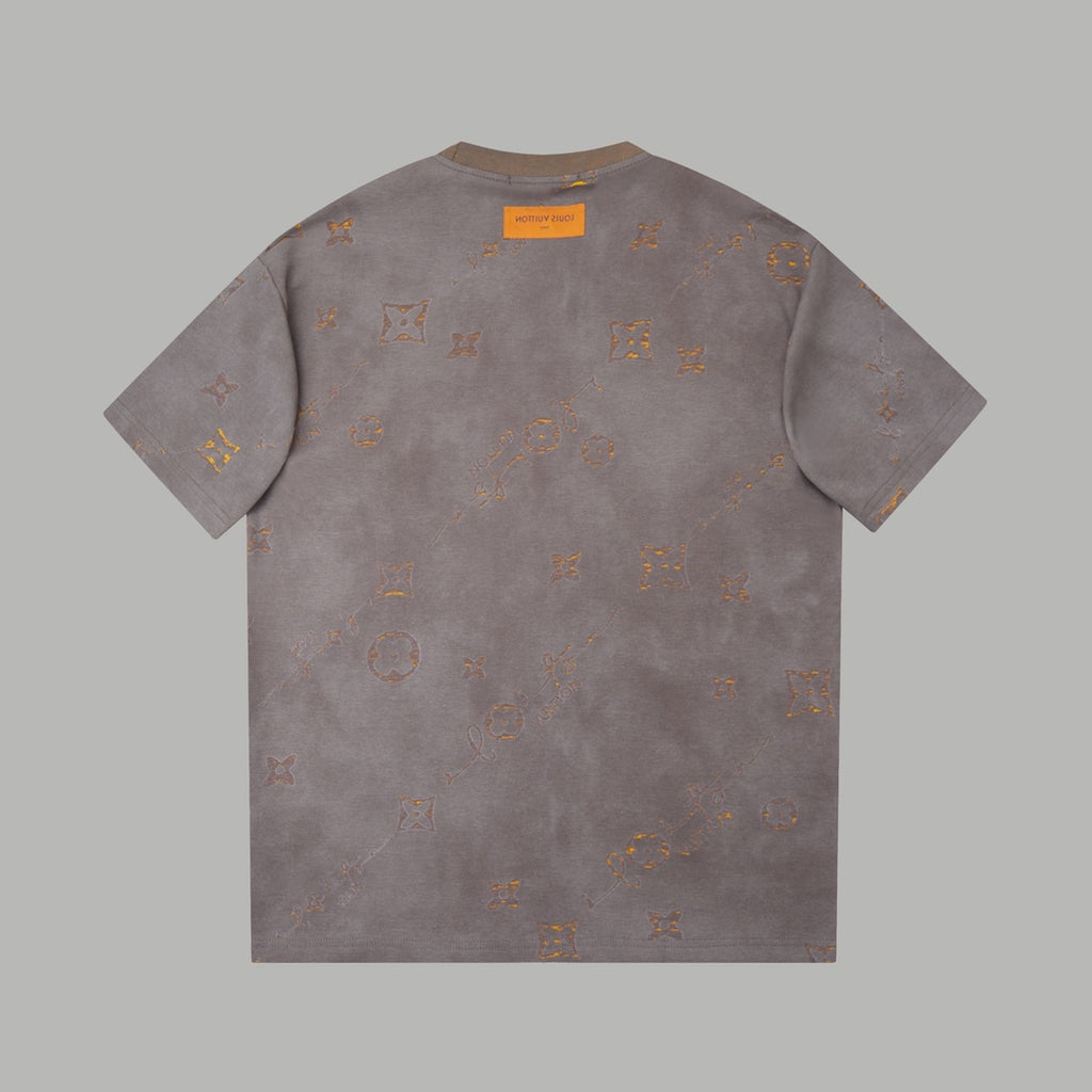 Classic logo burned jacquard short sleeved shirt