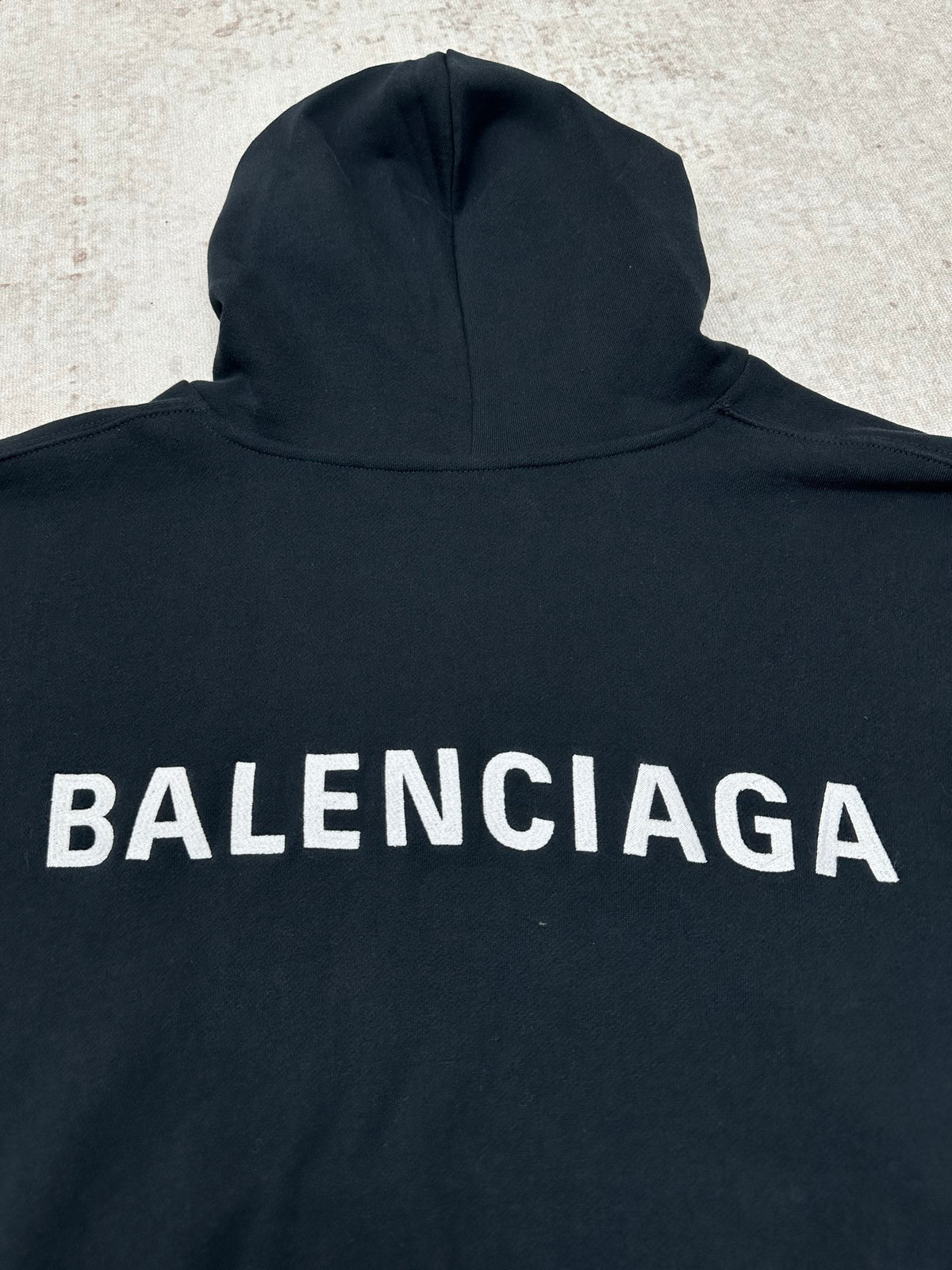 Embroidered Hoodie with Falling Shoulders