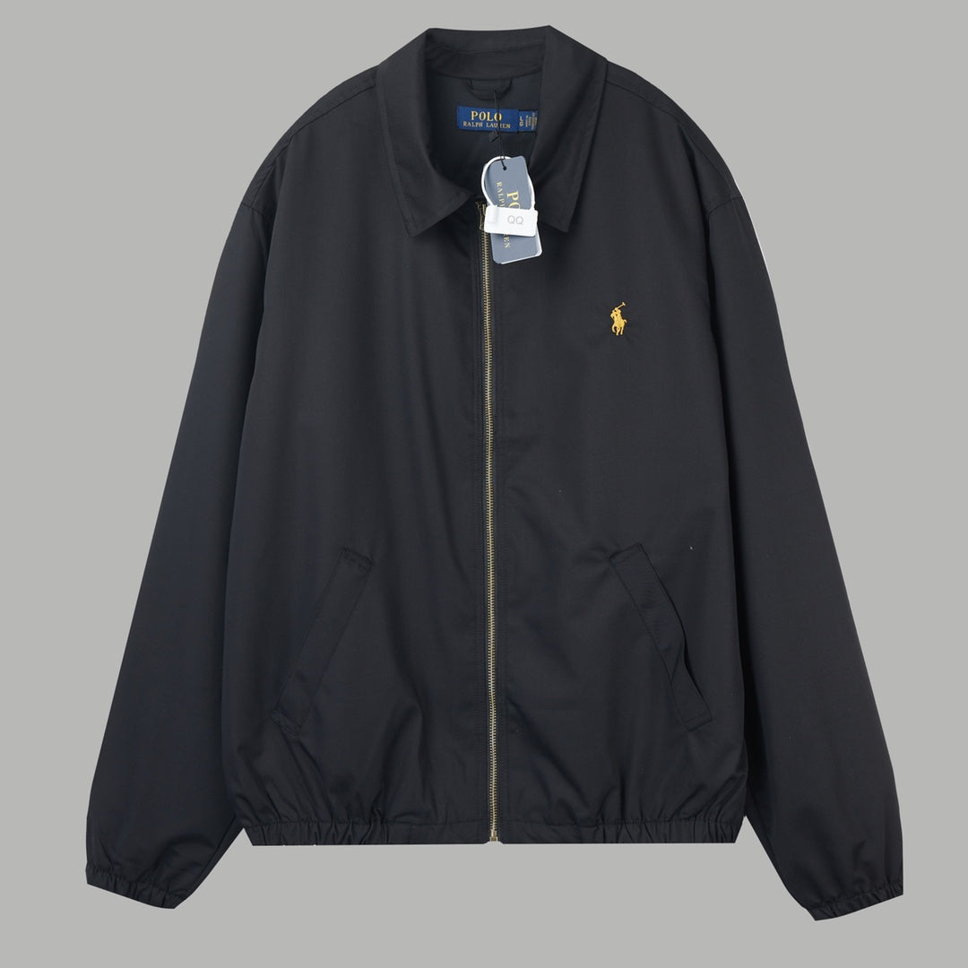 Back double polo player Harrington jacket jacket