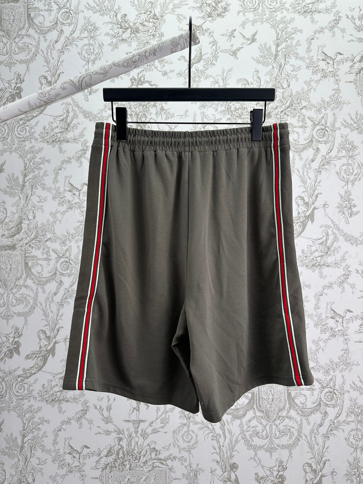 Cotton jacquard embroidered casual shorts