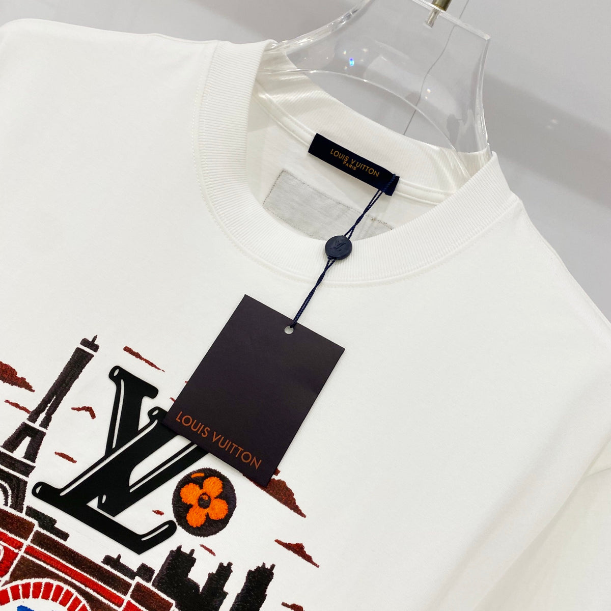 Landscape printed silicone letter T-shirt