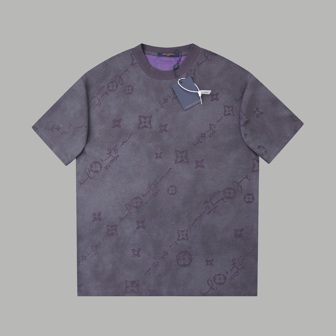 Classic logo burned jacquard short sleeved shirt