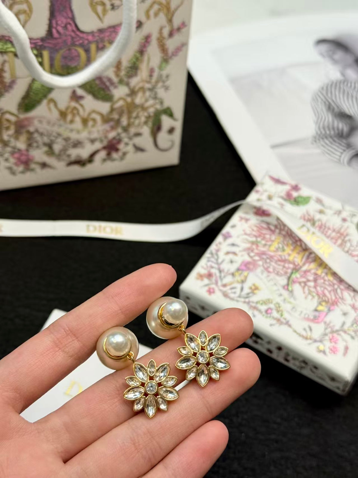 New Snowflake Pearl Earrings