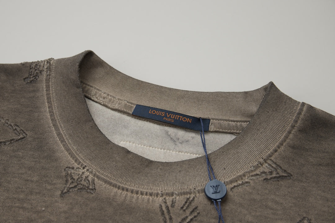 Burnt jacquard short sleeved shirt