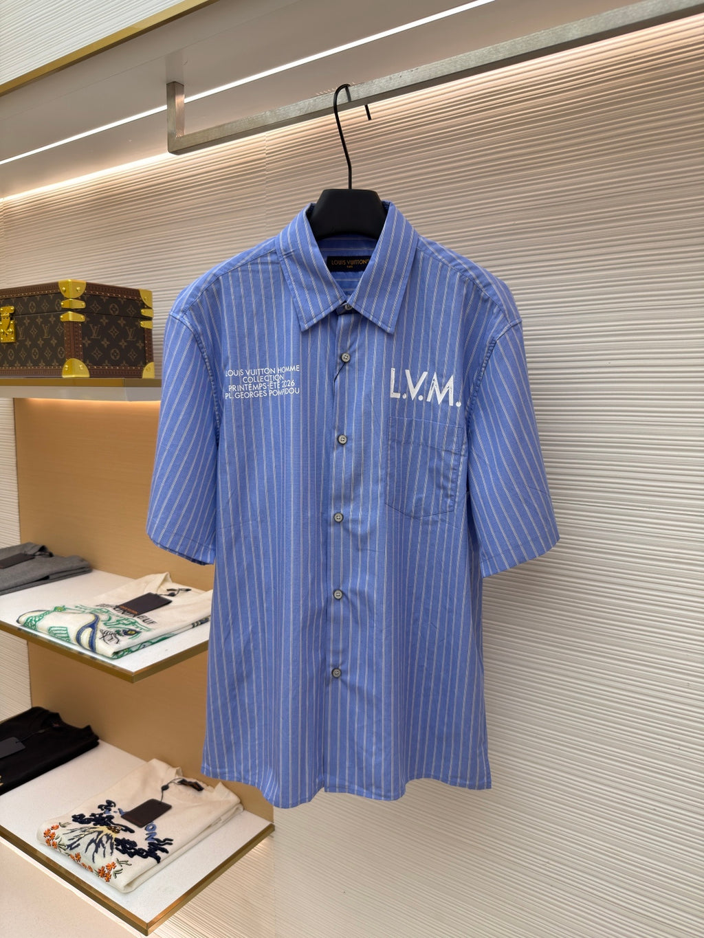 Striped jacquard printed short sleeved T-shirt