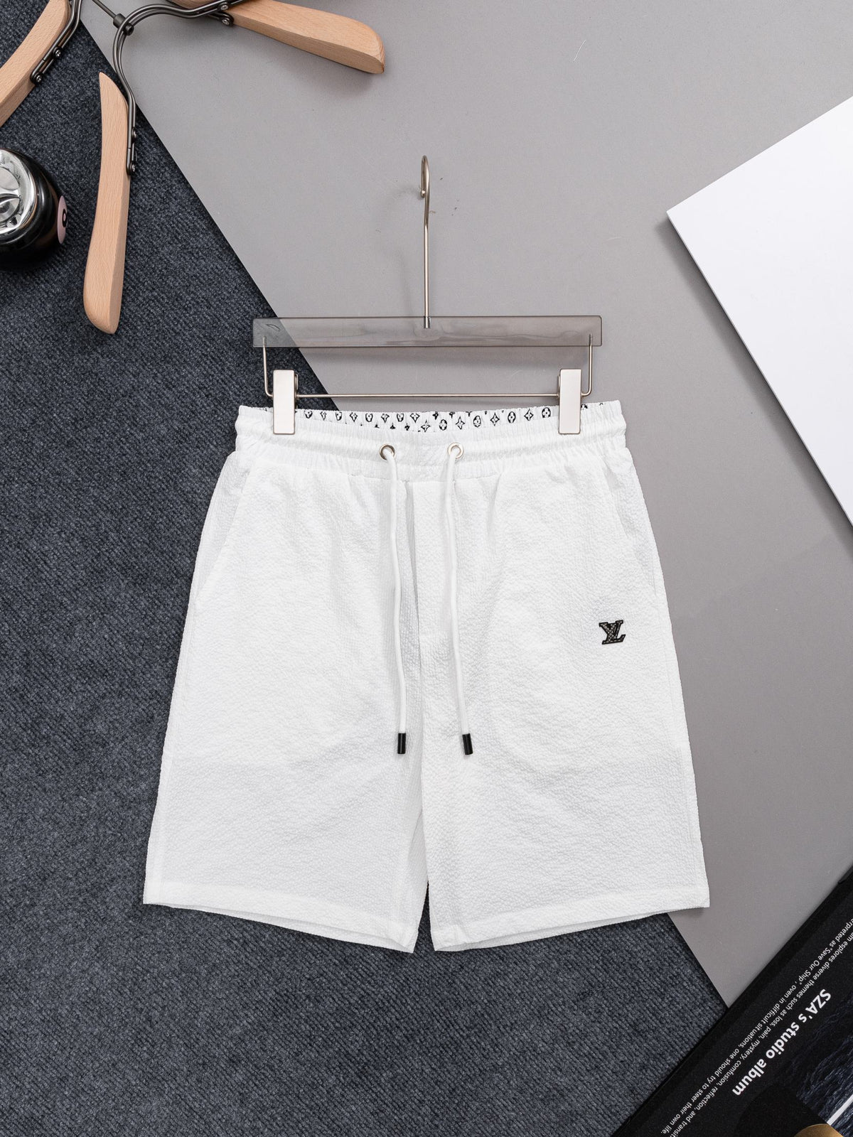 Waffle milk silk quick drying beach shorts