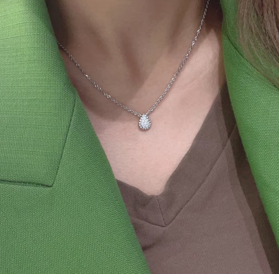 Small Water Drop Wheat Ear Necklace