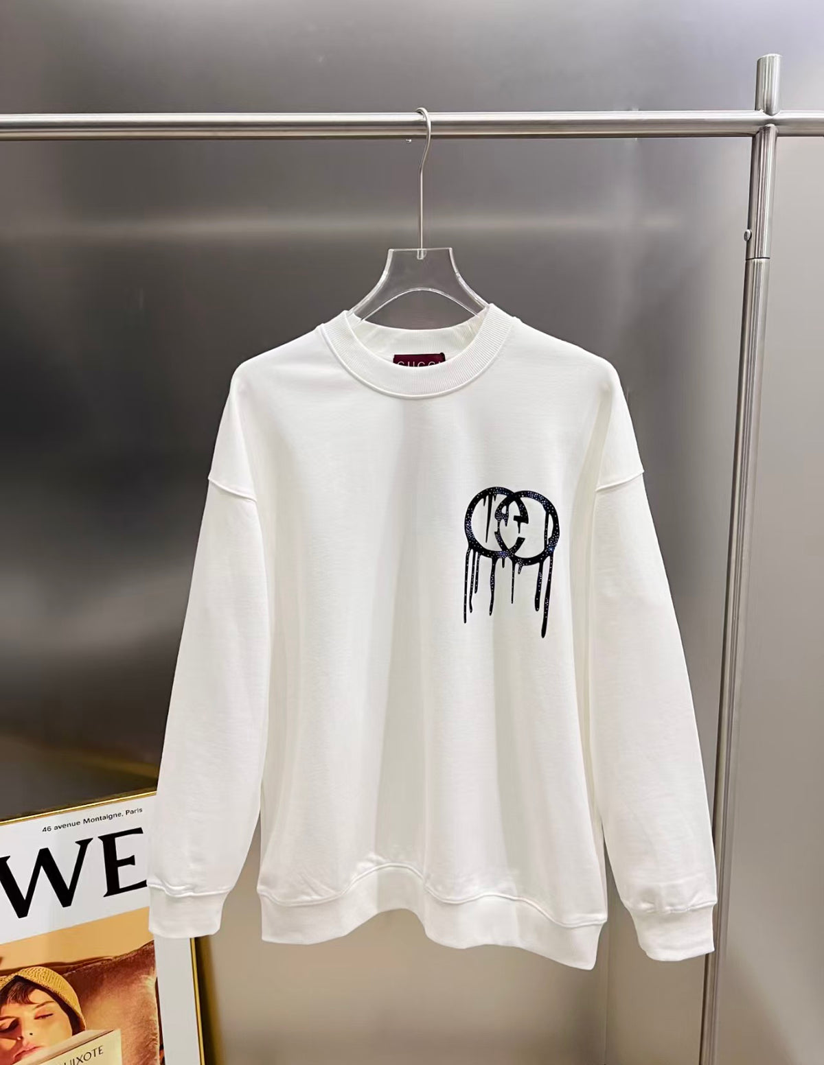 New flocking printed hoodie