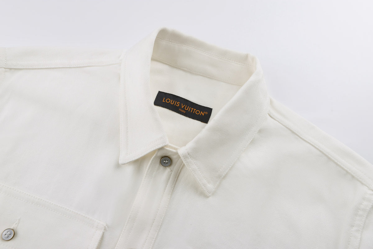 Identification jacquard jacket style shirt