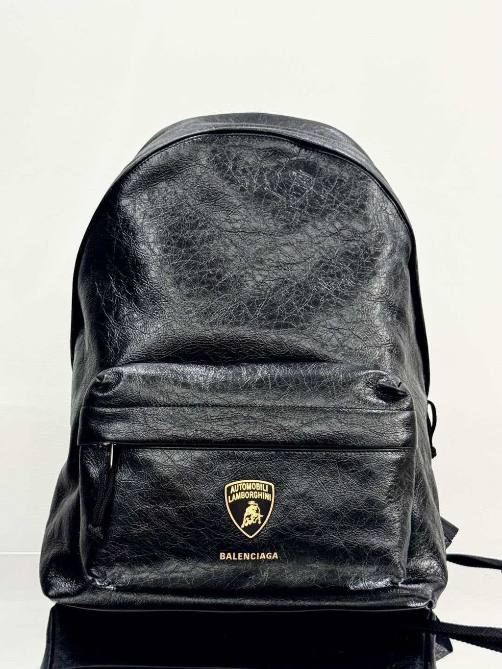 Oil cured leather backpack