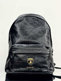 Oil cured leather backpack