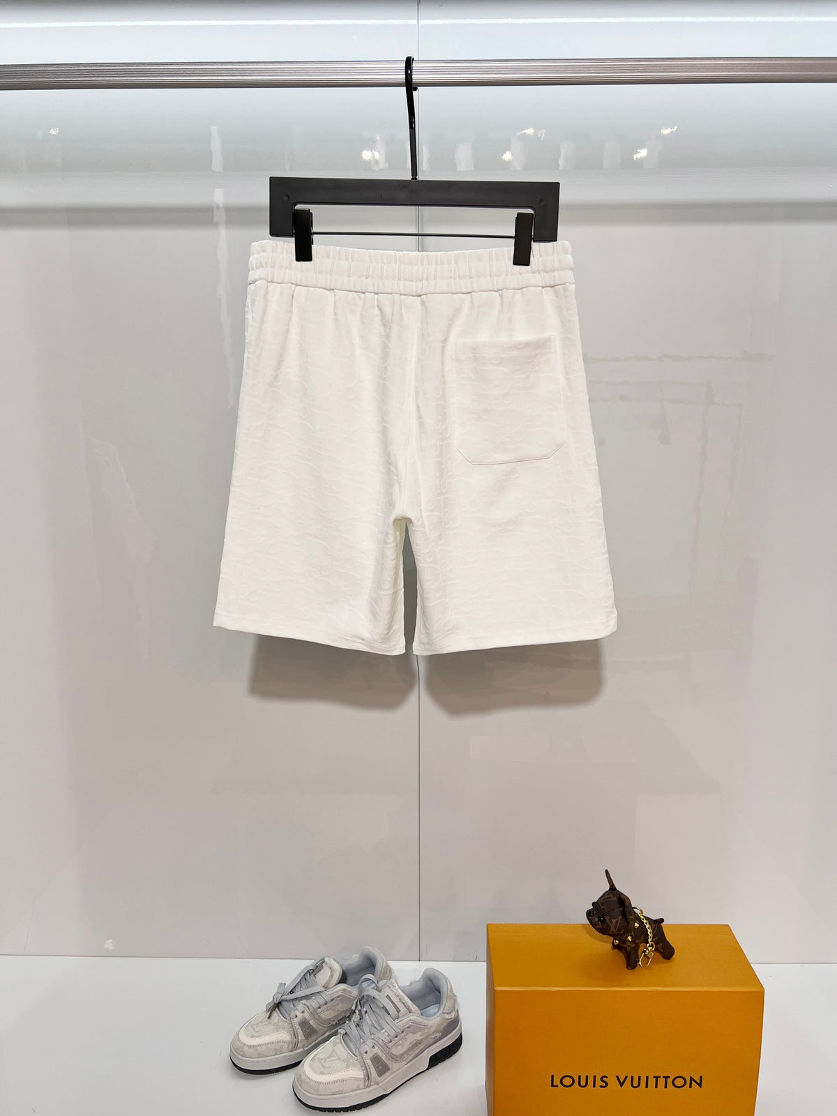 Full of floral letters, towel, jacquard casual shorts