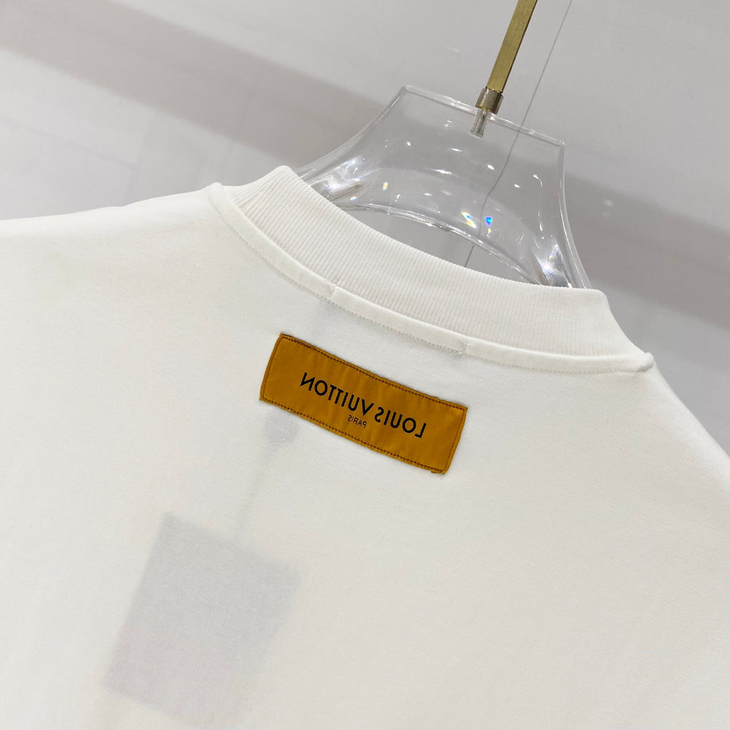 Landscape printed silicone letter T-shirt