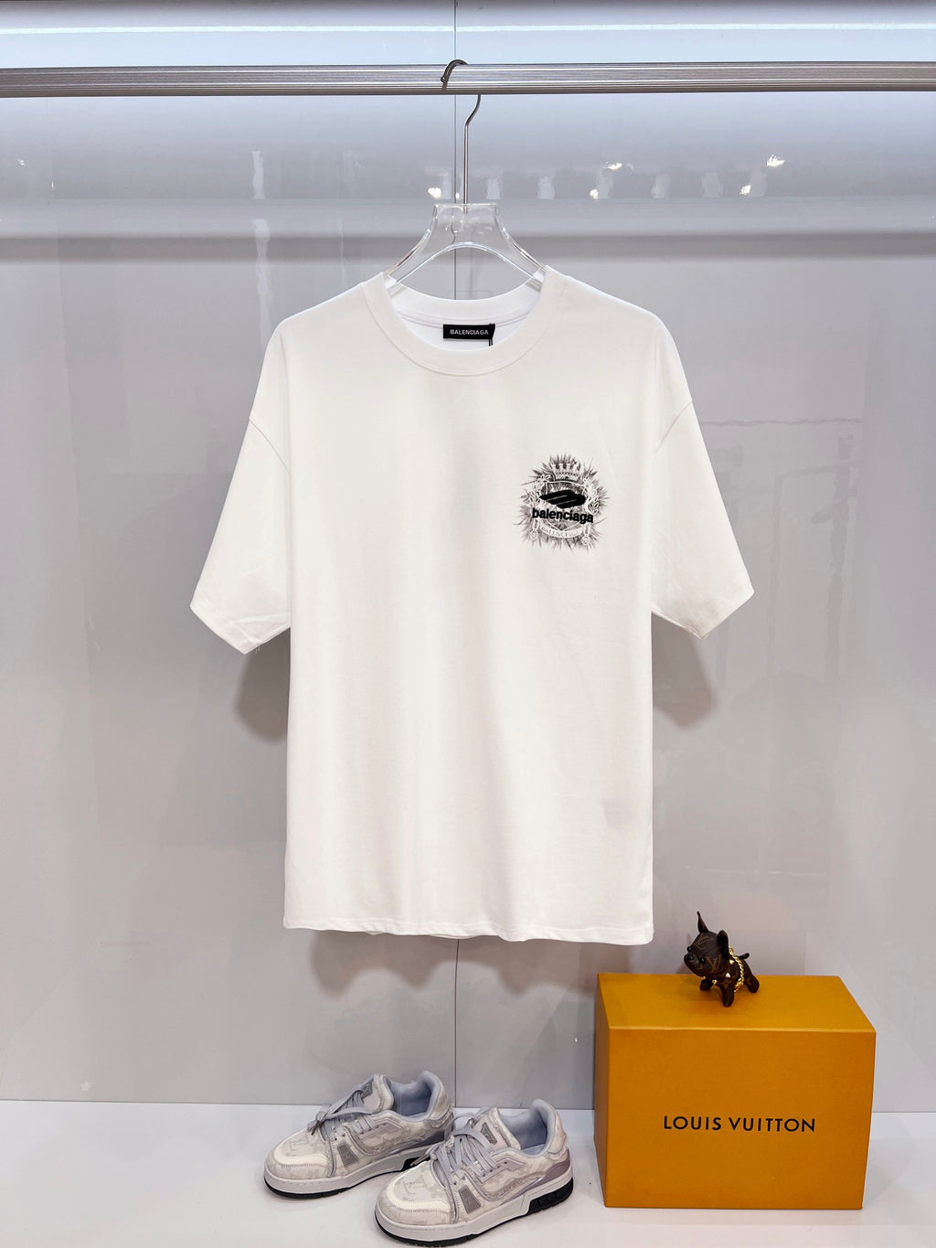 Wheat ear embroidered letter logo t-shirt