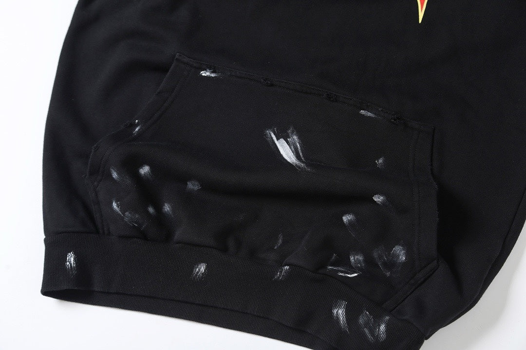 Rock Flame Crack Hole Hoodie Hoodie