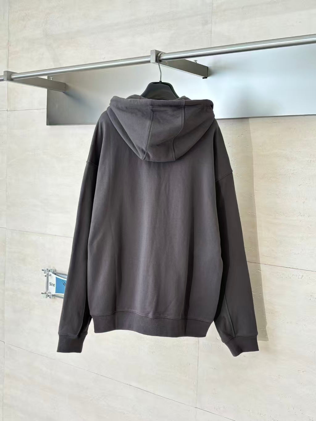 Embroidered zipper hooded sweatshirt jacket