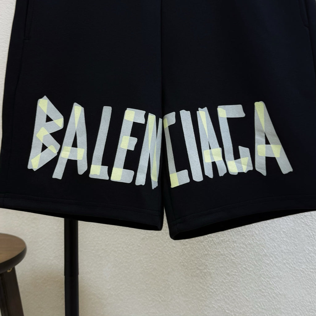 Letter printed shorts