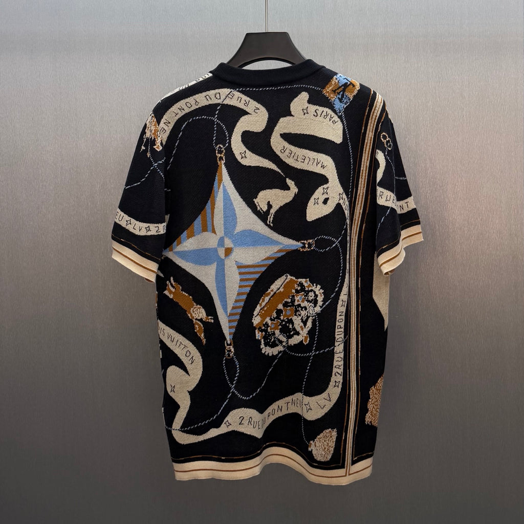Navigation Totem Short Sleeve Knitted Shirt