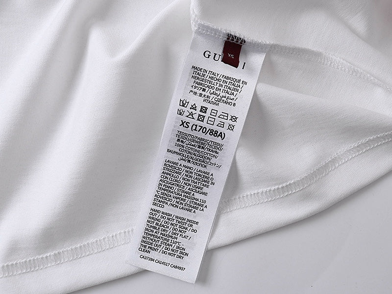 Spring and summer new style horseneck button print round neck short sleeved T-shirt