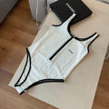 Hot selling zipper one-piece swimsuit
