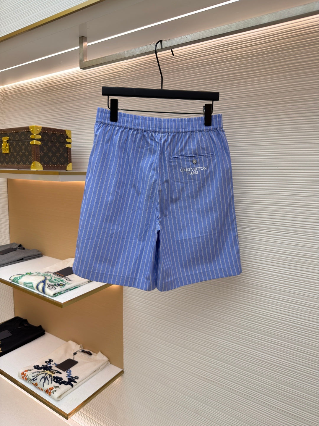 Striped jacquard printed shorts