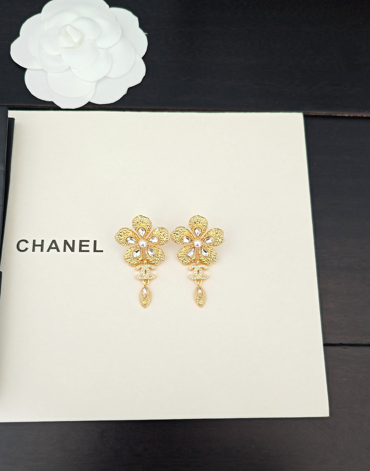 Golden Flower Earrings