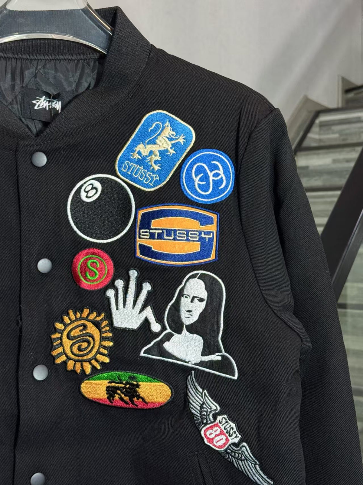 Embroidered baseball cotton jacket