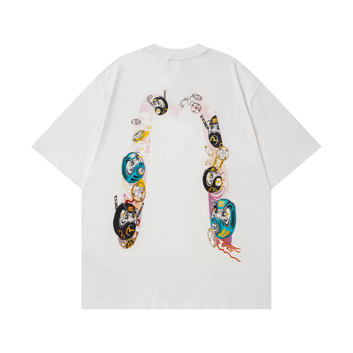 Printed casual loose round neck short sleeved T-shirt