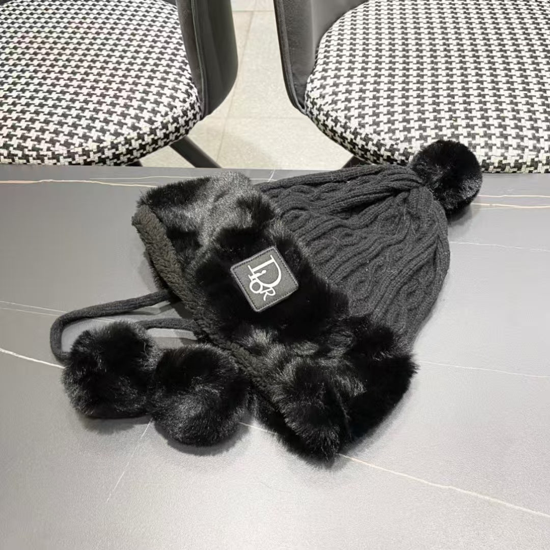 Ear protection knitted hat