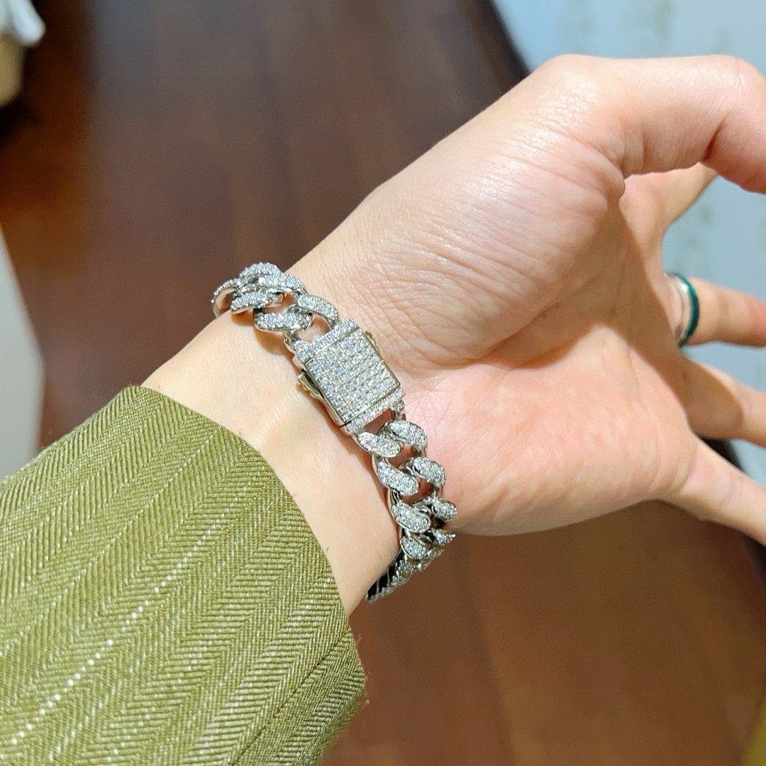 Full Diamond Luxury Hip Hop Bracelet