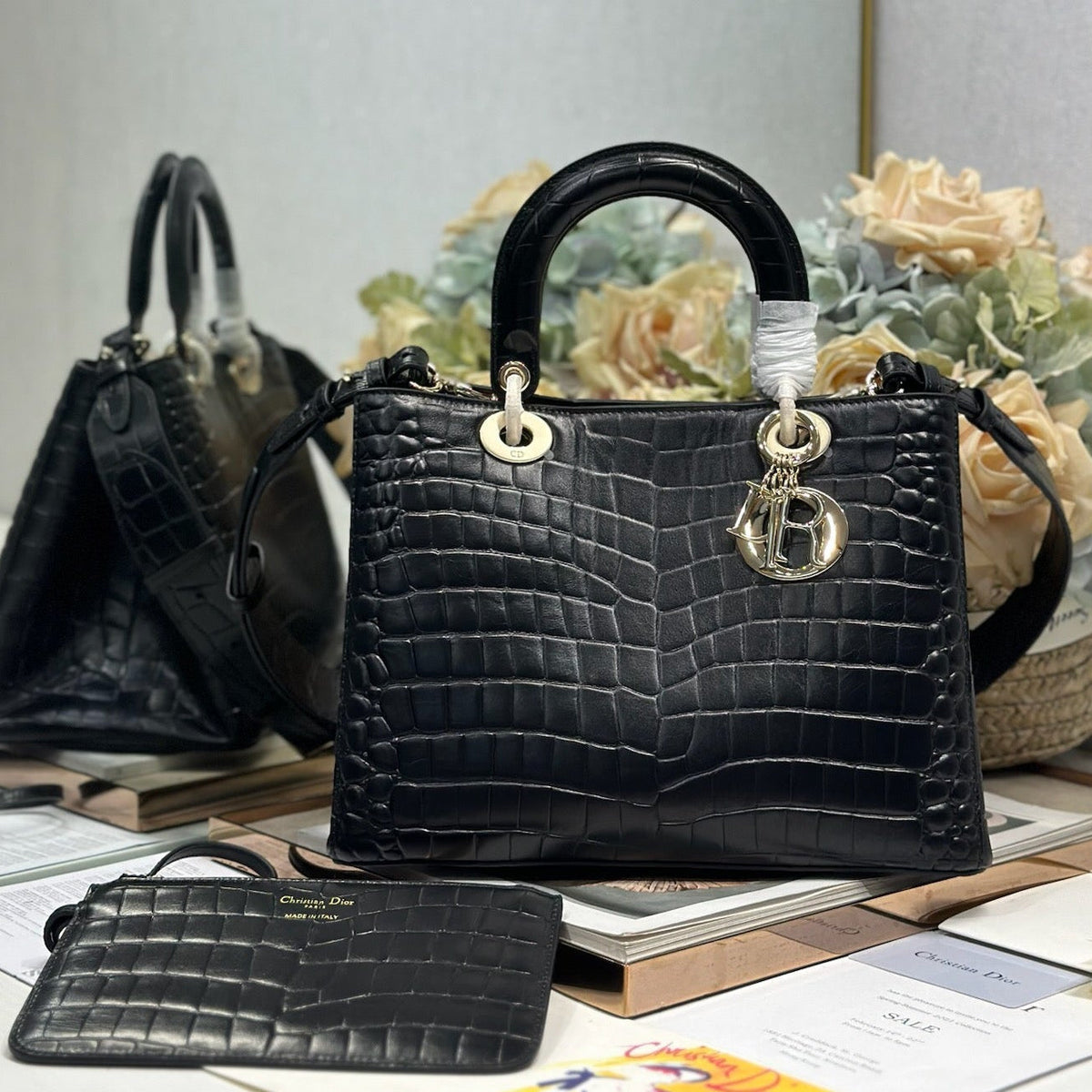 2026 Toujours Bag Black Embossed Calfskin 288195