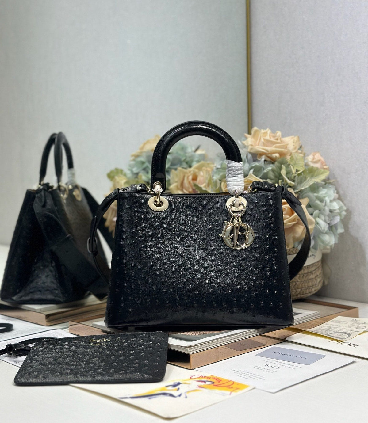 2026 Toujours Bag Black Embossed Calfskin 288195