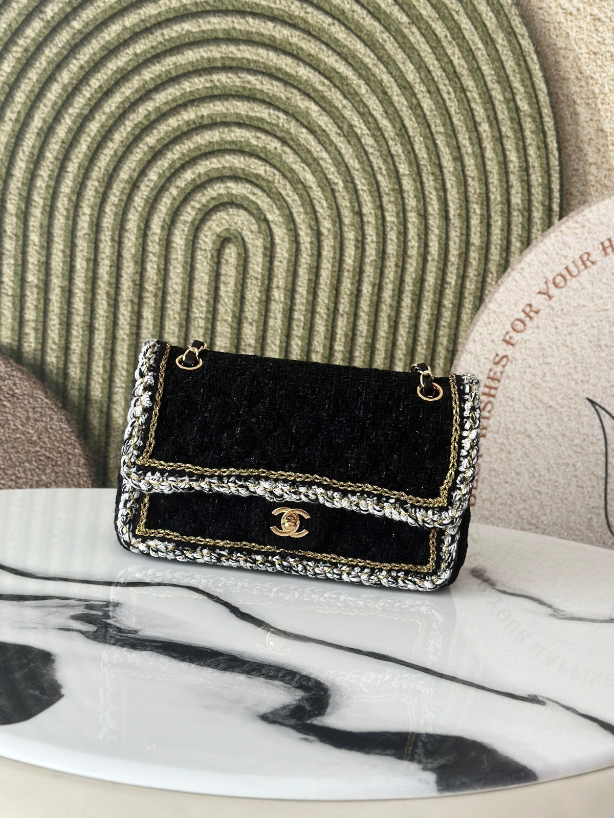 2026 Mini Flap Bag Tweed Denim Leather