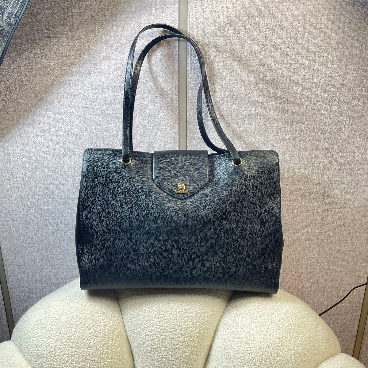 2026 Large Shopping Bag 46cm Calfskin