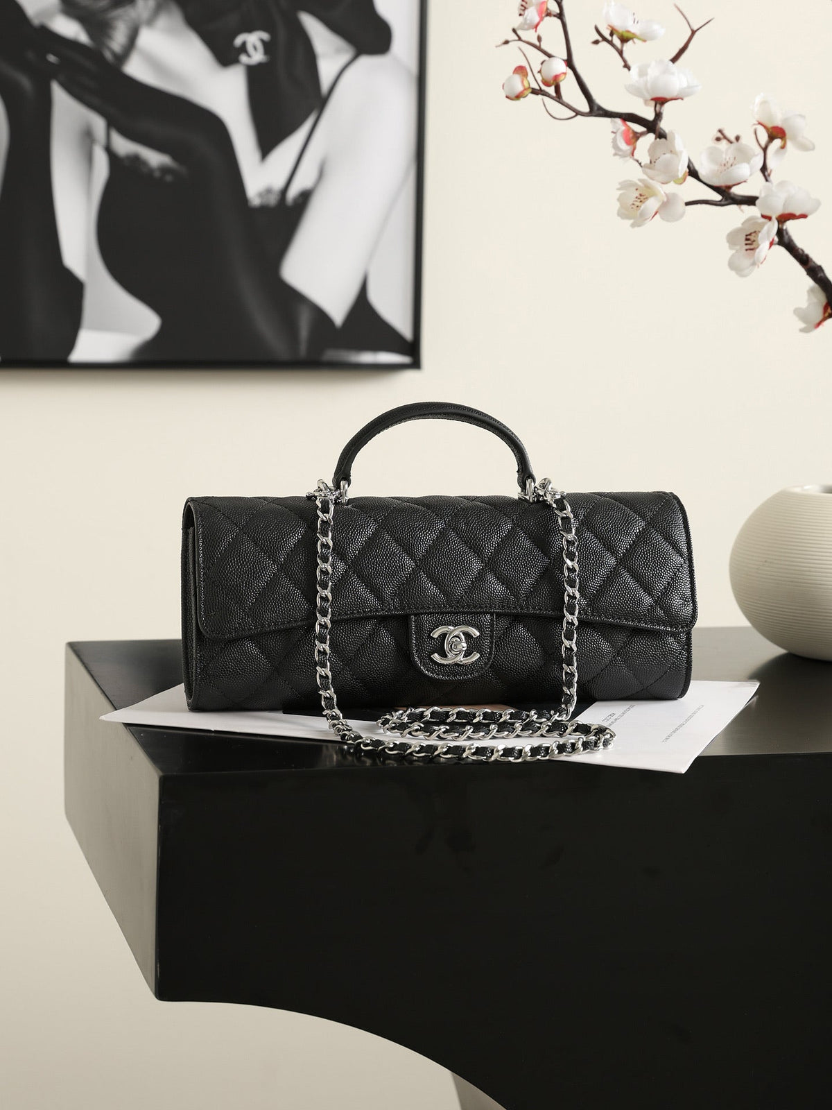 2026 Classic Top Handle Bag 25cm Calfskin