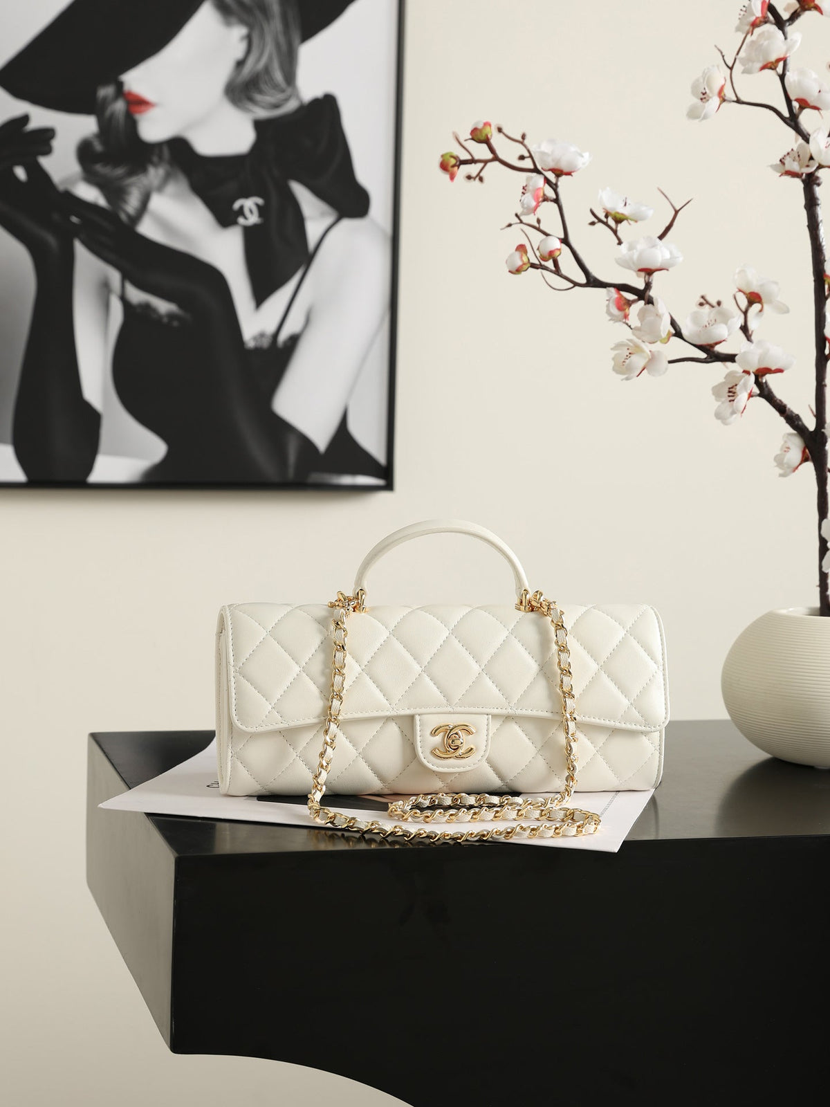 2026 Classic Top Handle Bag 25cm Calfskin