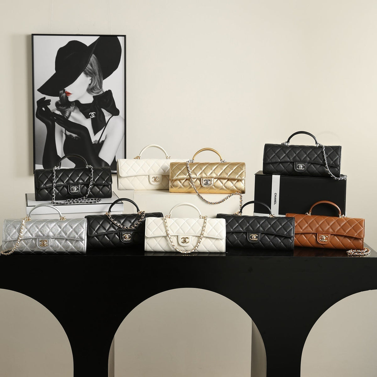 2026 Classic Top Handle Bag 25cm Calfskin