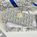 2026 Montaigne Voyageur Slim Wallet 20cm Blue Demin Fabric
