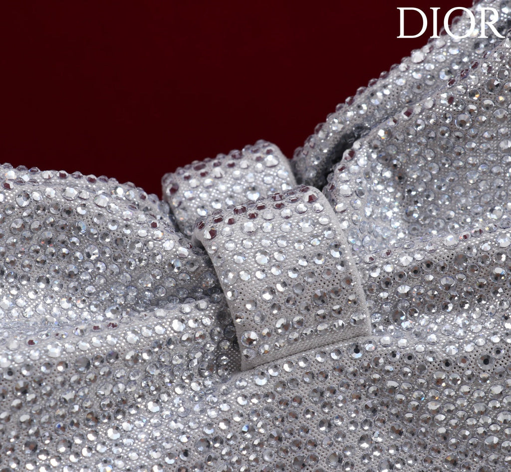 2026 Strass Embellished Bow Bag Leather 160744
