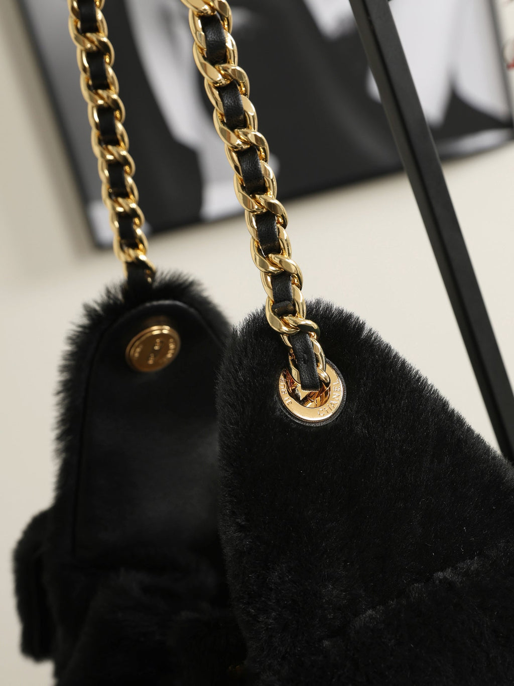 2026 Hobo Bag 30cm Black Ponyhair