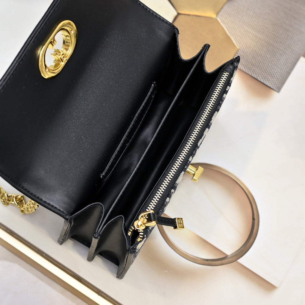 2026 Miss Caro Mini Bag 18cm Fabric Leather